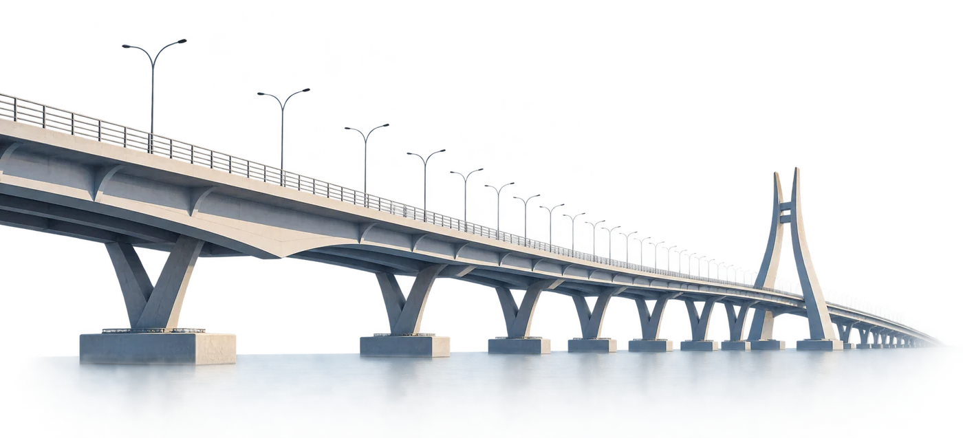 The Lekki–Ikoyi Link Bridge over the Lagos lagoon